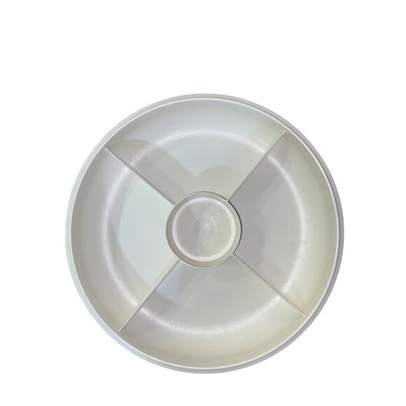 Vintage Tupperware Divided Serving Bowl and Lid 1708-6 Used - Picture 5 of 15